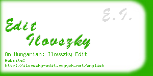 edit ilovszky business card